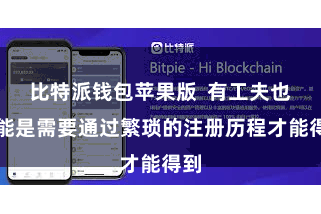 比特派钱包苹果版  有工夫也可能是需要通过繁琐的注册历程才能得到
