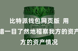 比特派钱包网页版  用户不错一目了然地稽察我方的资产情况