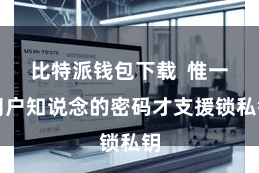 比特派钱包下载  惟一用户知说念的密码才支援锁私钥
