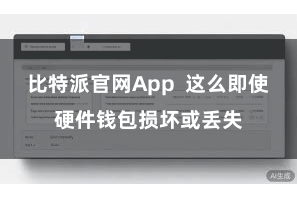 比特派官网App  这么即使硬件钱包损坏或丢失